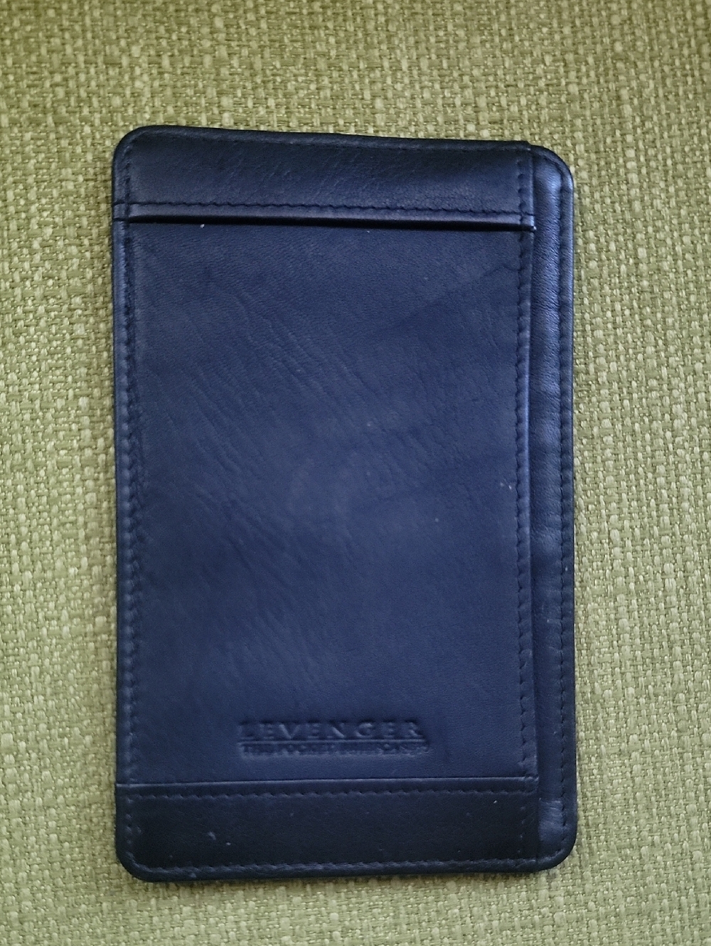 Levenger Black Leather Pocket Notebook Sleeve
